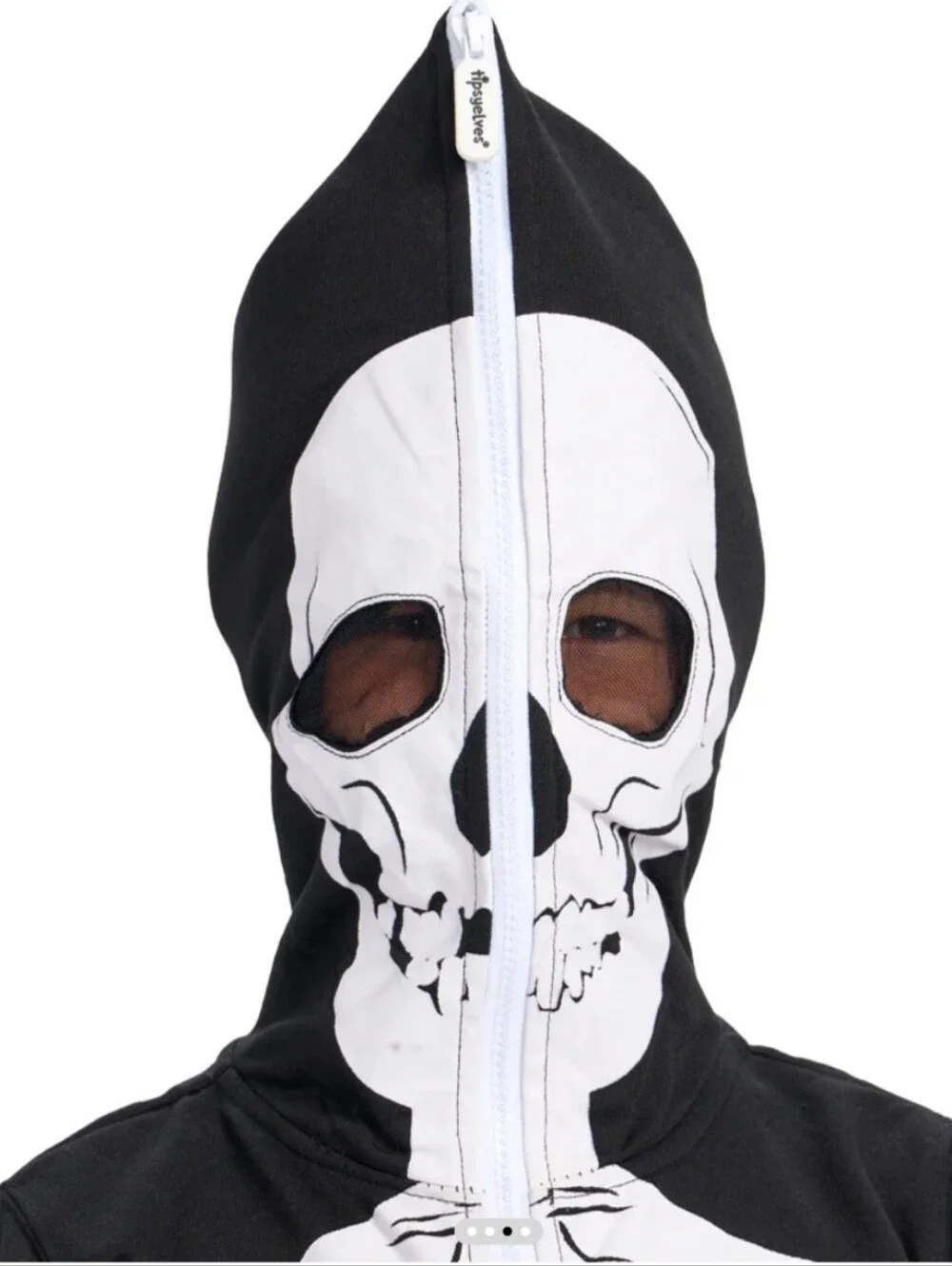 NWT! Tipsy Elves, Unisex Youth Skeleton Hooded Onsie Jumpsuit Youth XL, MSRP $55